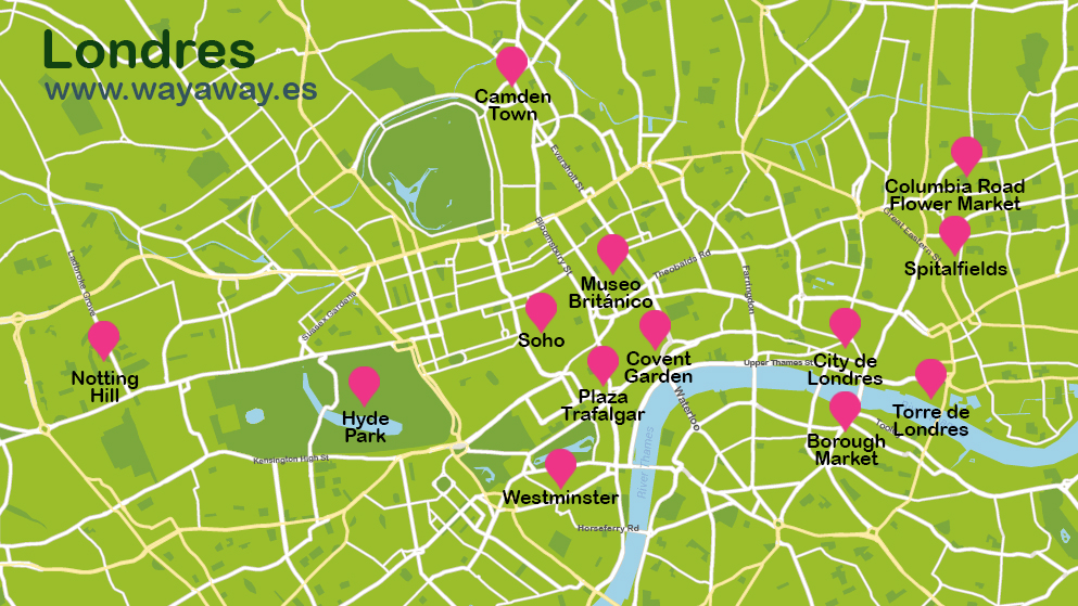 Mapas turísticos de Reino Unido | Plano de Reino Unido